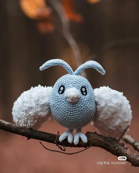 Hướng dẫn móc len chim cú xanh trắng dễ thương