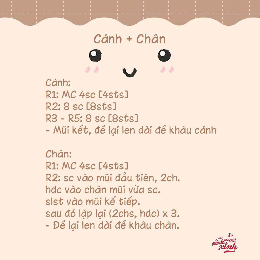 Hướng dẫn móc len chim Zịt dễ thương đội mũ xanh