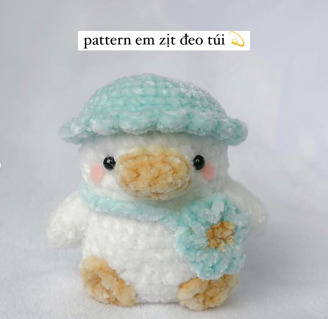 Hướng dẫn móc len chim Zịt dễ thương đội mũ xanh