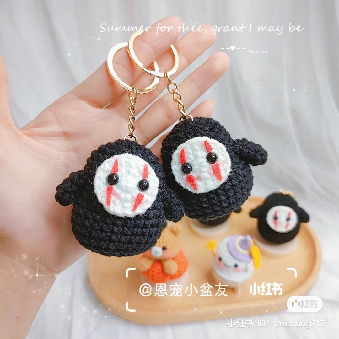 Hướng dẫn móc len chú ma vô diện No Face đen trắng dễ thương