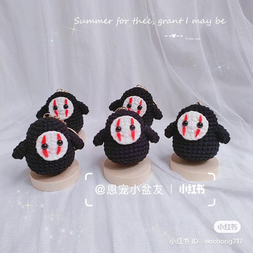 Hướng dẫn móc len chú ma vô diện No Face đen trắng dễ thương