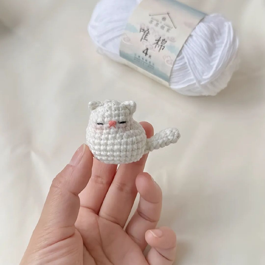 Hướng dẫn móc len chú mèo nhỏ dễ thương mệt mỏi