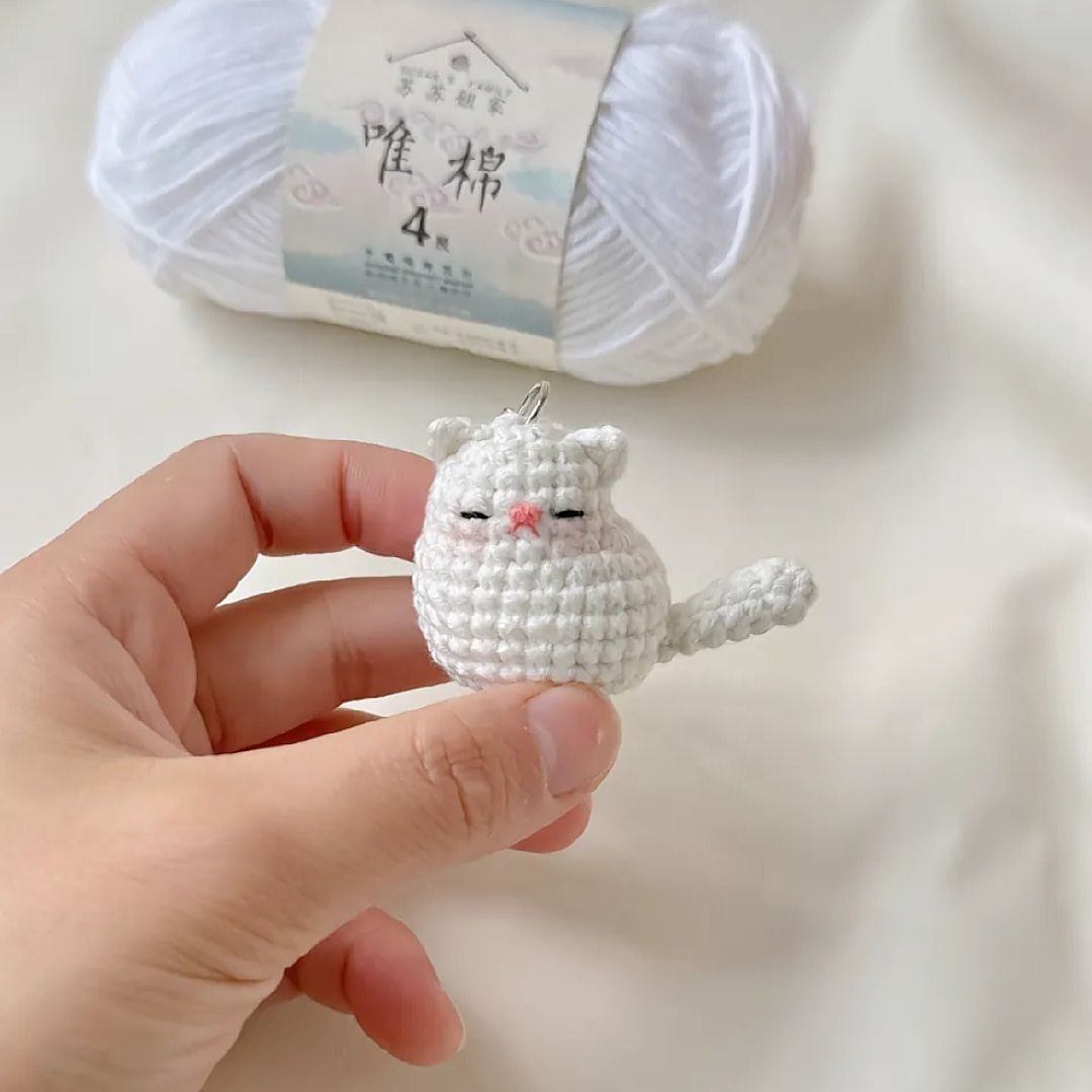 Hướng dẫn móc len chú mèo nhỏ dễ thương mệt mỏi