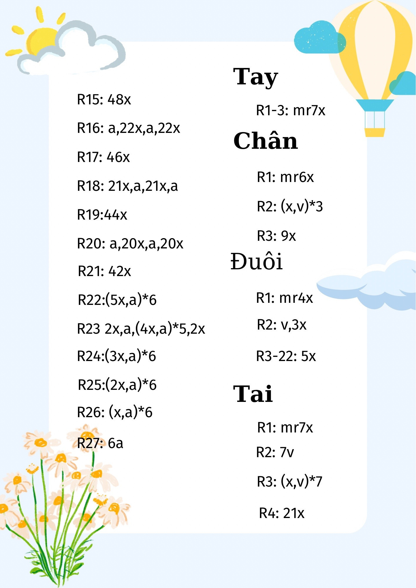 Hướng dẫn móc len chuột nhỏ dễ thương màu hồng xanh