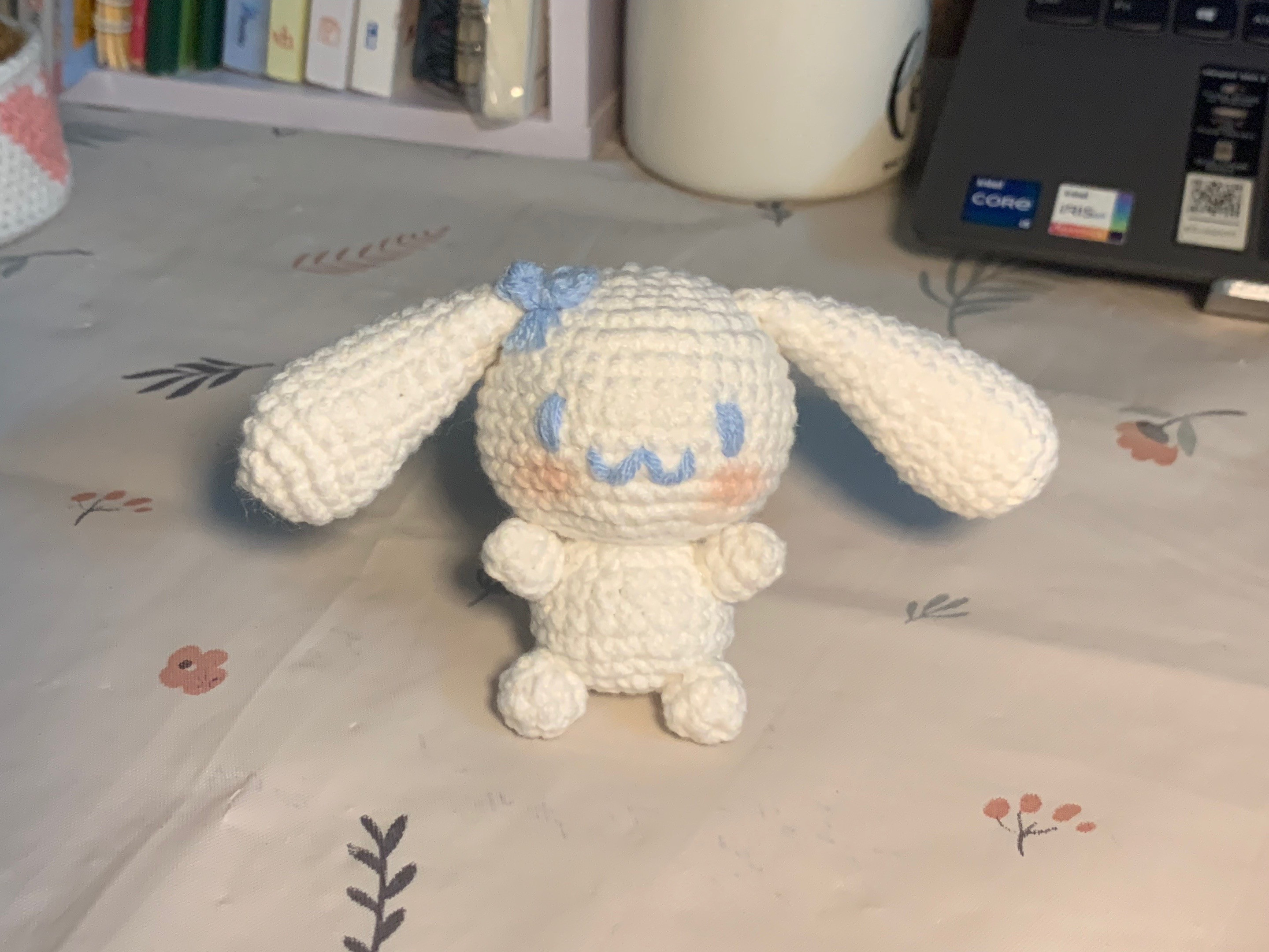 Hướng dẫn móc len Cinnamoroll trắng xanh dễ thương