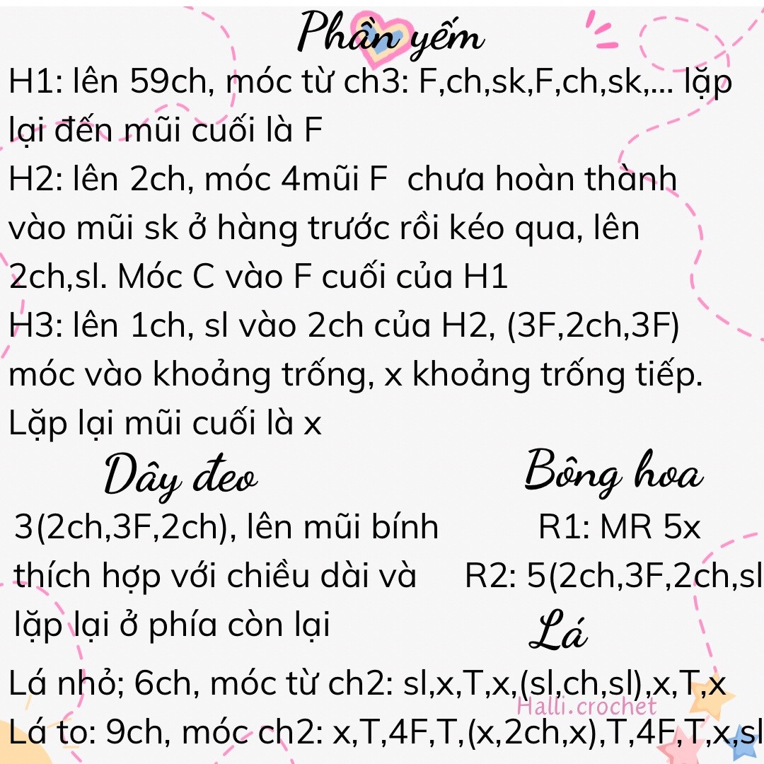 Hướng dẫn móc len cổ áo cho mèo hoa hồng