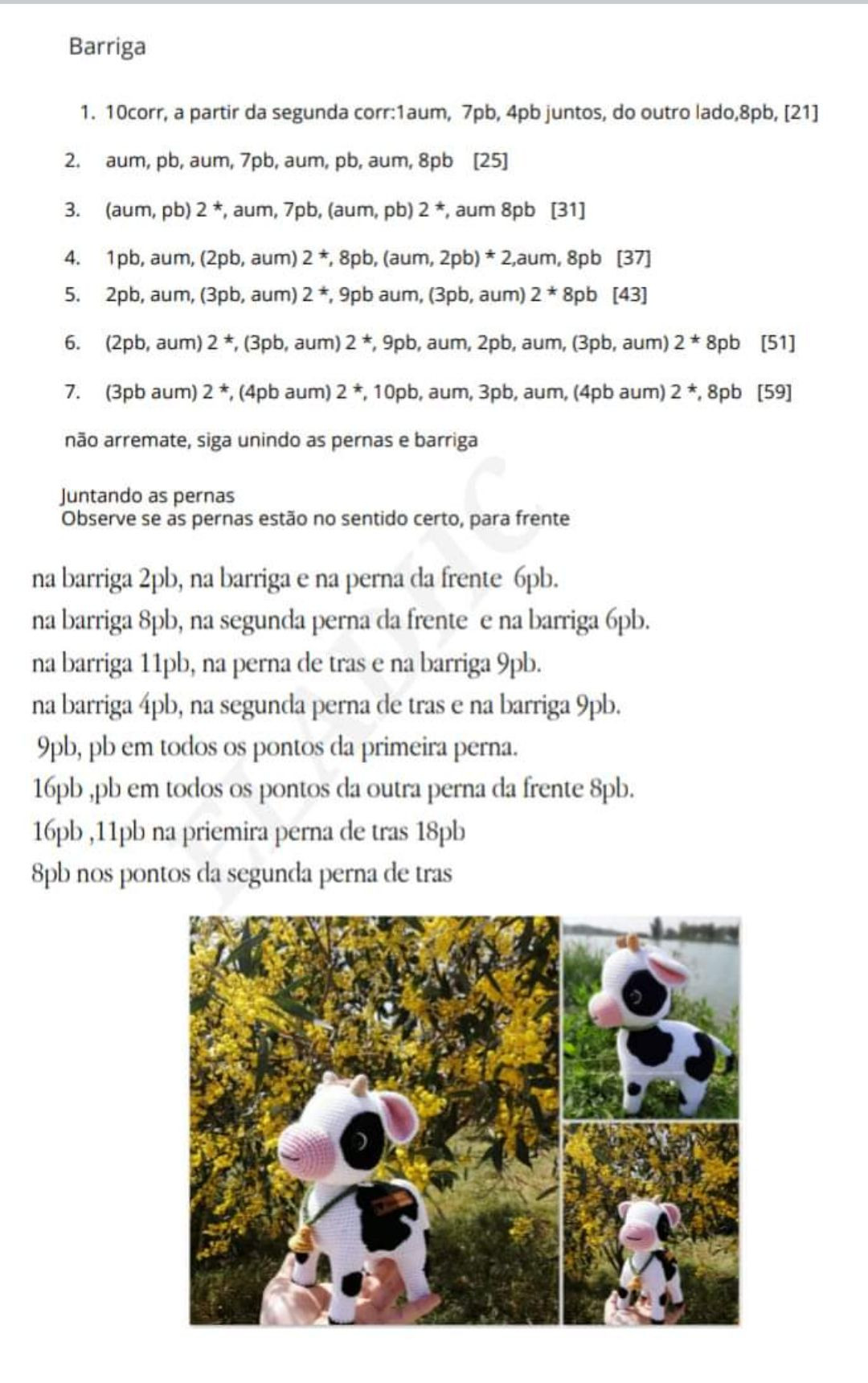 Hướng dẫn móc len con bò Mimosa đen trắng dễ thương