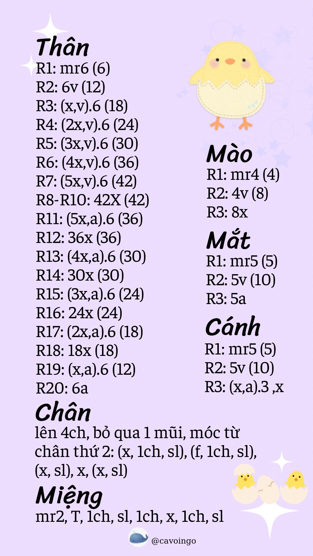 Hướng dẫn móc len con gà vàng dễ thương