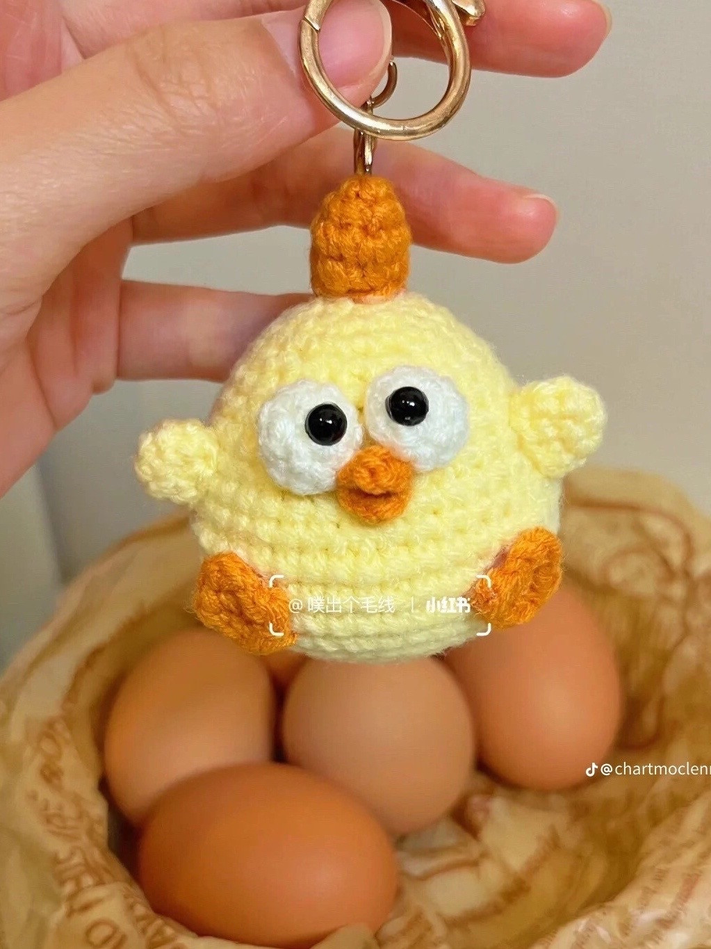 Hướng dẫn móc len con gà vàng dễ thương
