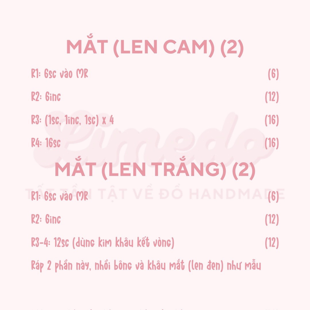 Hướng dẫn móc len con ma Halloween màu cam dễ thương