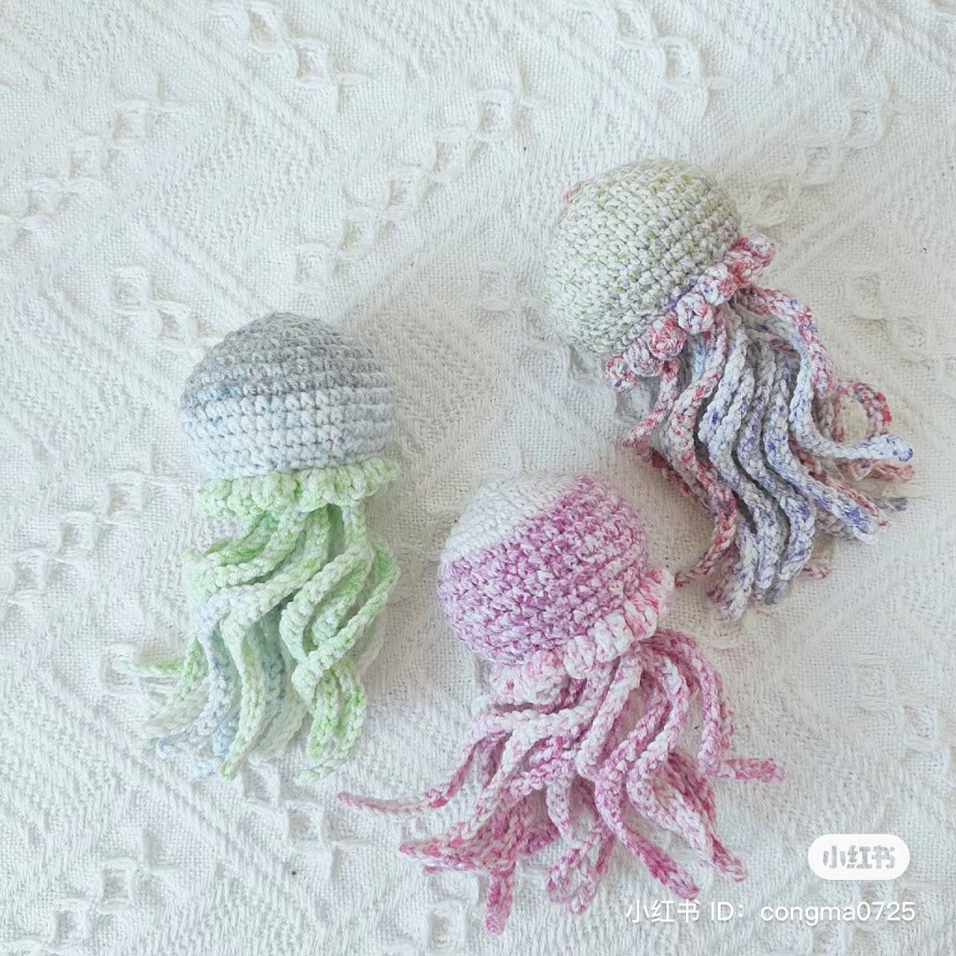 Hướng dẫn móc len con sứa pastel với chart tiếng Việt chi tiết