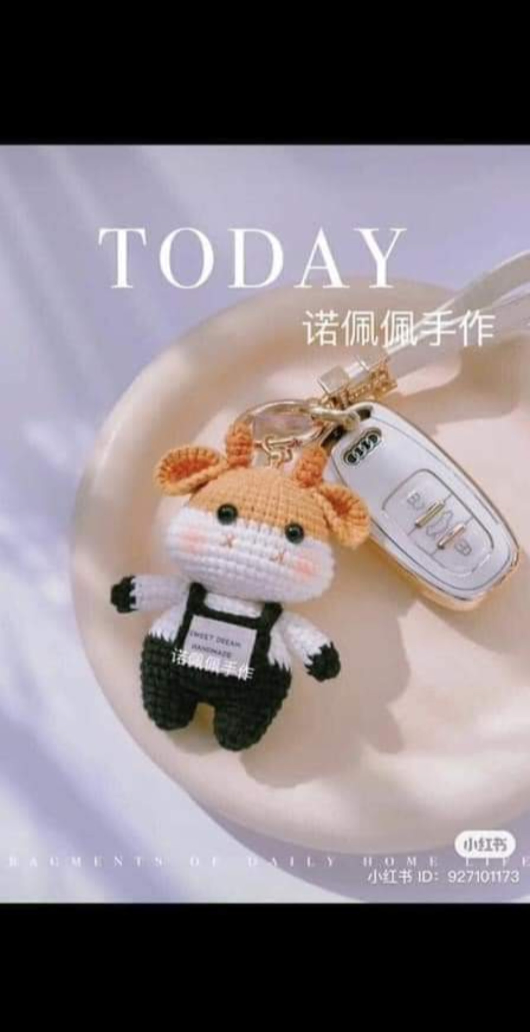 Hướng dẫn móc len Con Sửu - Trâu con mặc quần đen