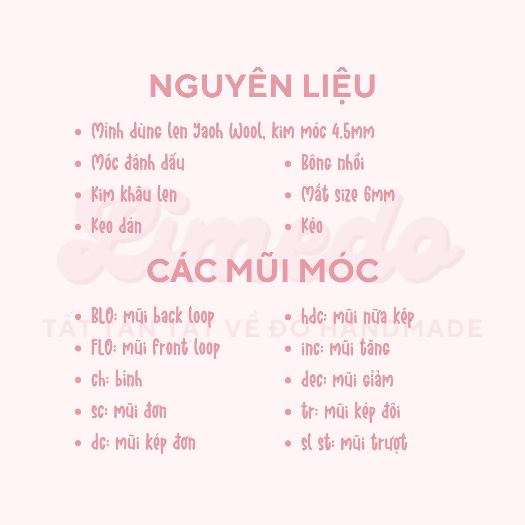 Hướng dẫn móc len cookie hình gấu dễ thương các vị