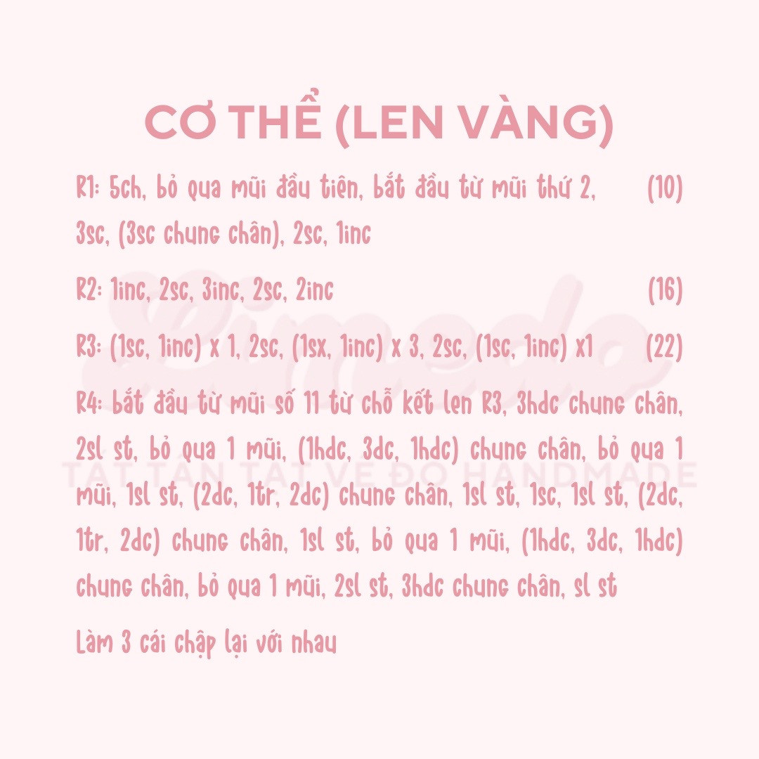 Hướng dẫn móc len cookie hình gấu dễ thương các vị