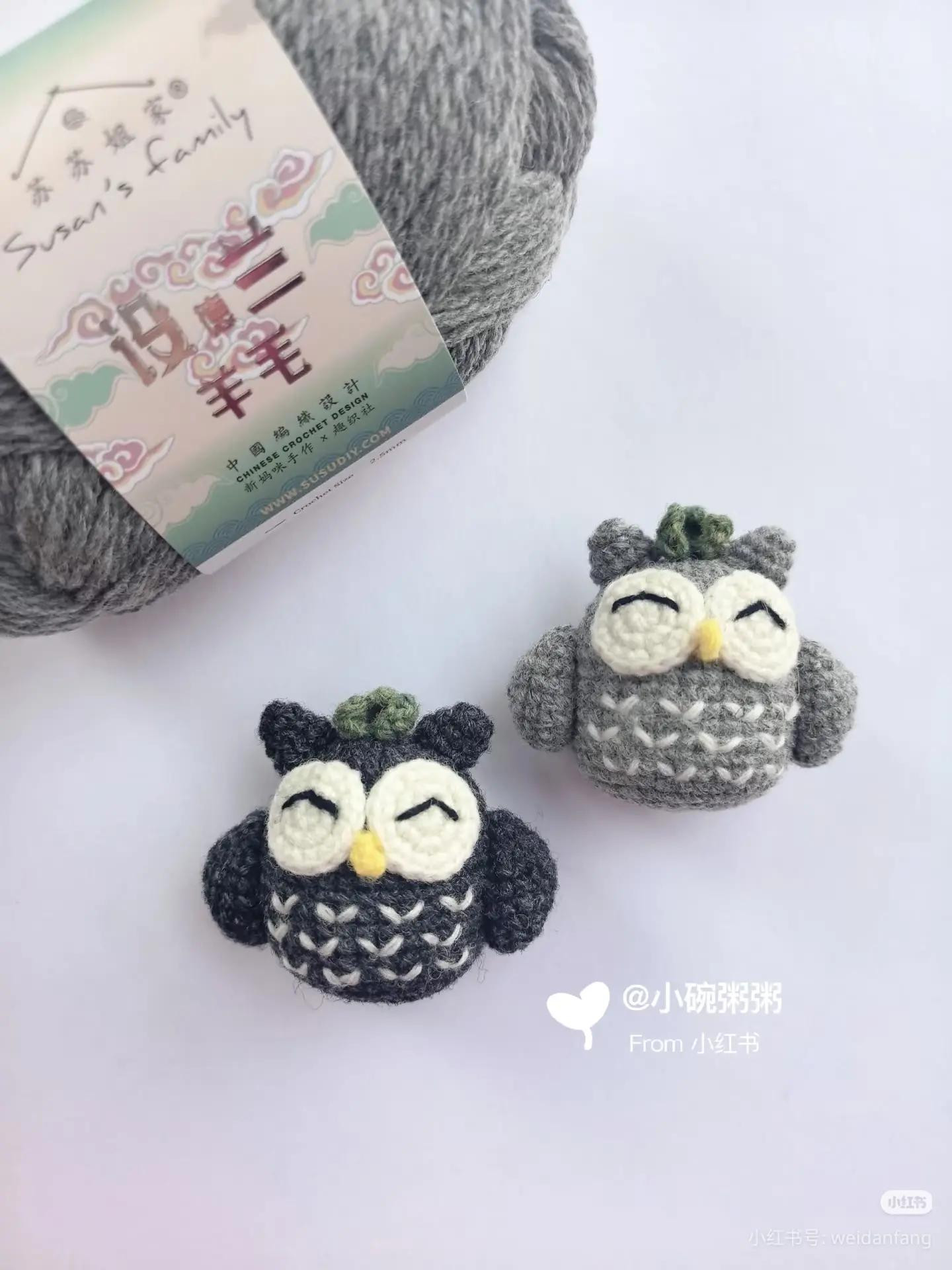 Hướng dẫn móc len Cú Mèo dễ thương, bảng chart chi tiết từng hàng