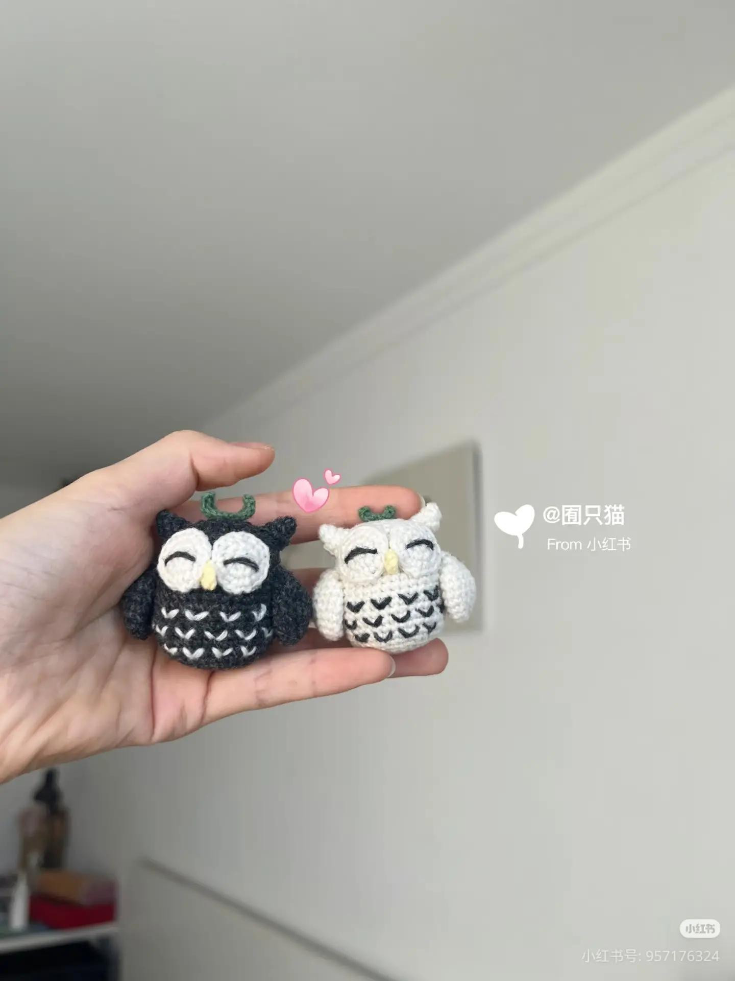 Hướng dẫn móc len Cú Mèo dễ thương, bảng chart chi tiết từng hàng