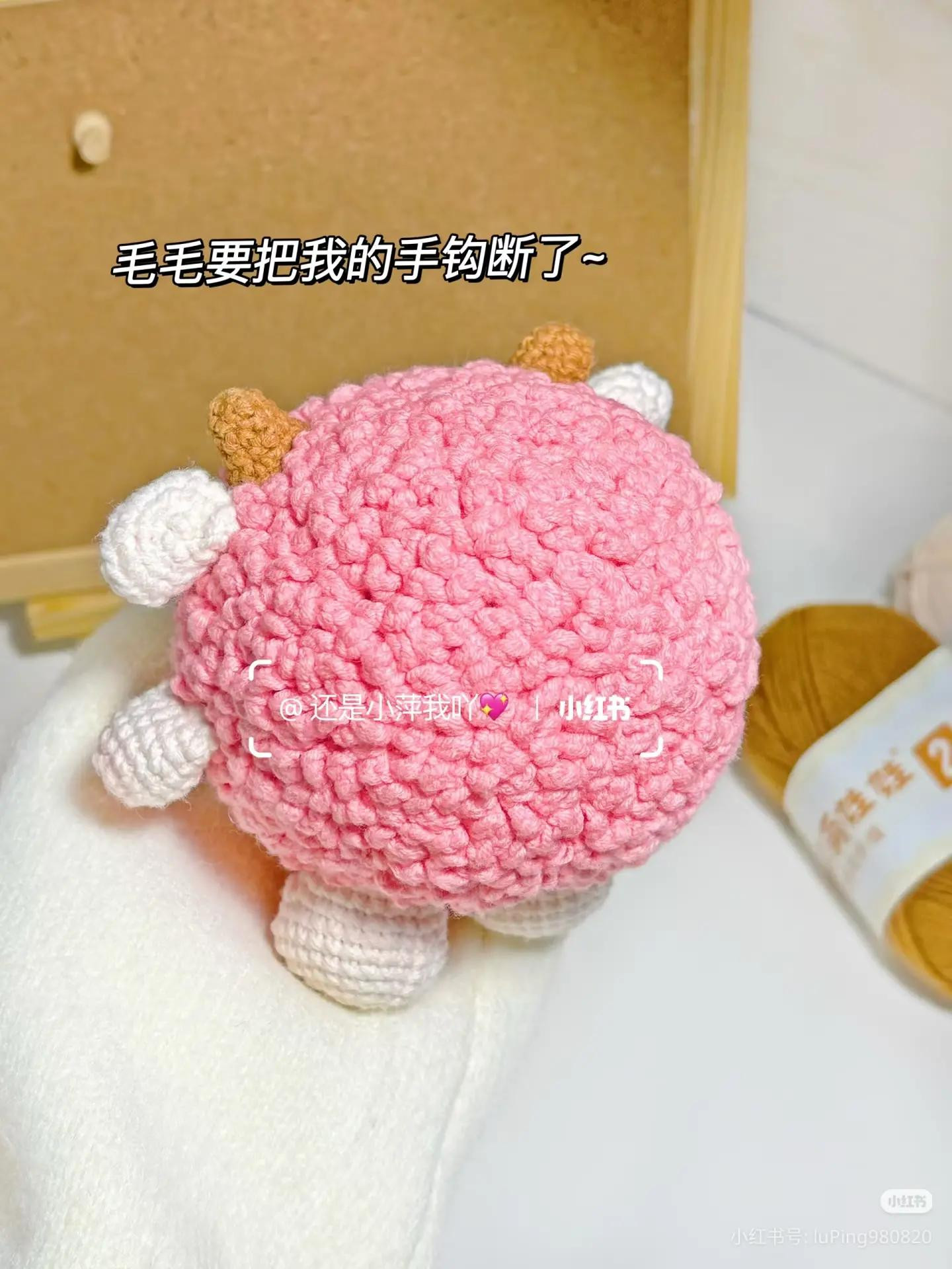 Hướng dẫn móc len Cừu Con màu hồng dễ thương