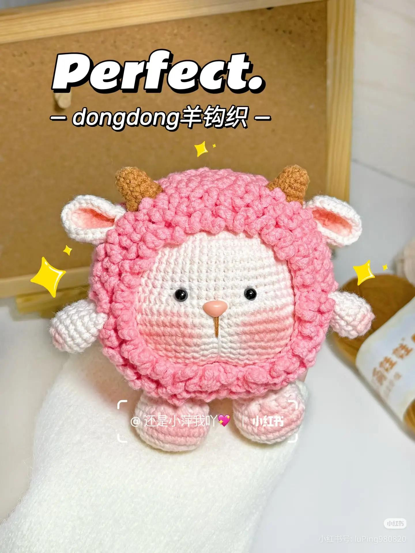Hướng dẫn móc len Cừu Con màu hồng dễ thương
