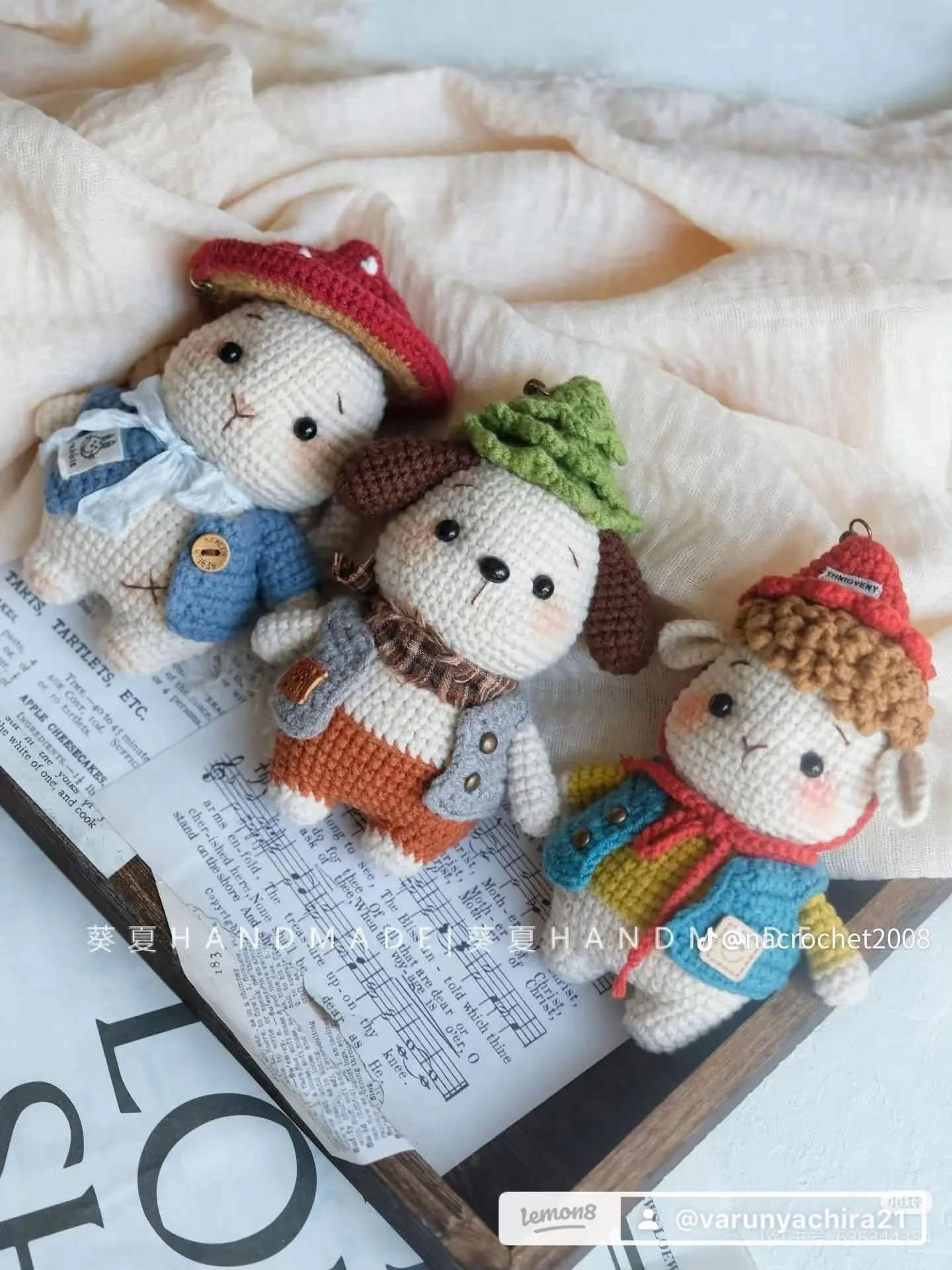 Hướng dẫn móc len Cừu nhỏ (Cừu ấm áp) chi tiết từng phần