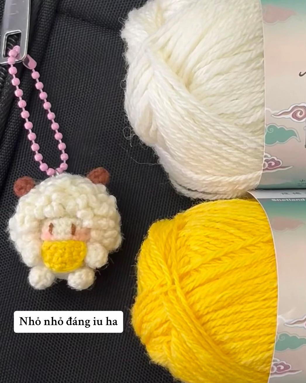 Hướng dẫn móc len cừu Tiny sheep dễ thương, chart chi tiết từng hàng