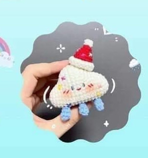 Hướng dẫn móc len Dám Mây dễ thương với mũ đỏ