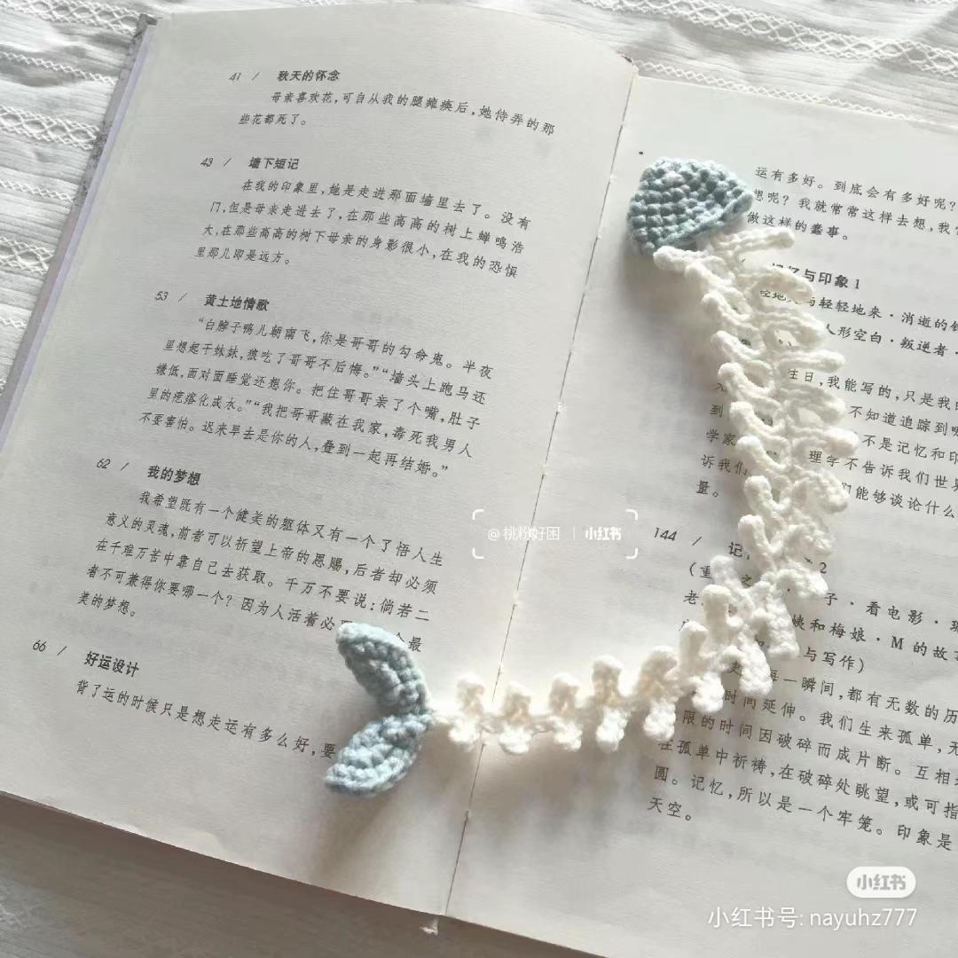 Hướng dẫn móc len dấu trang hình xương cá (Fish Bone Bookmark) với chart chi tiết