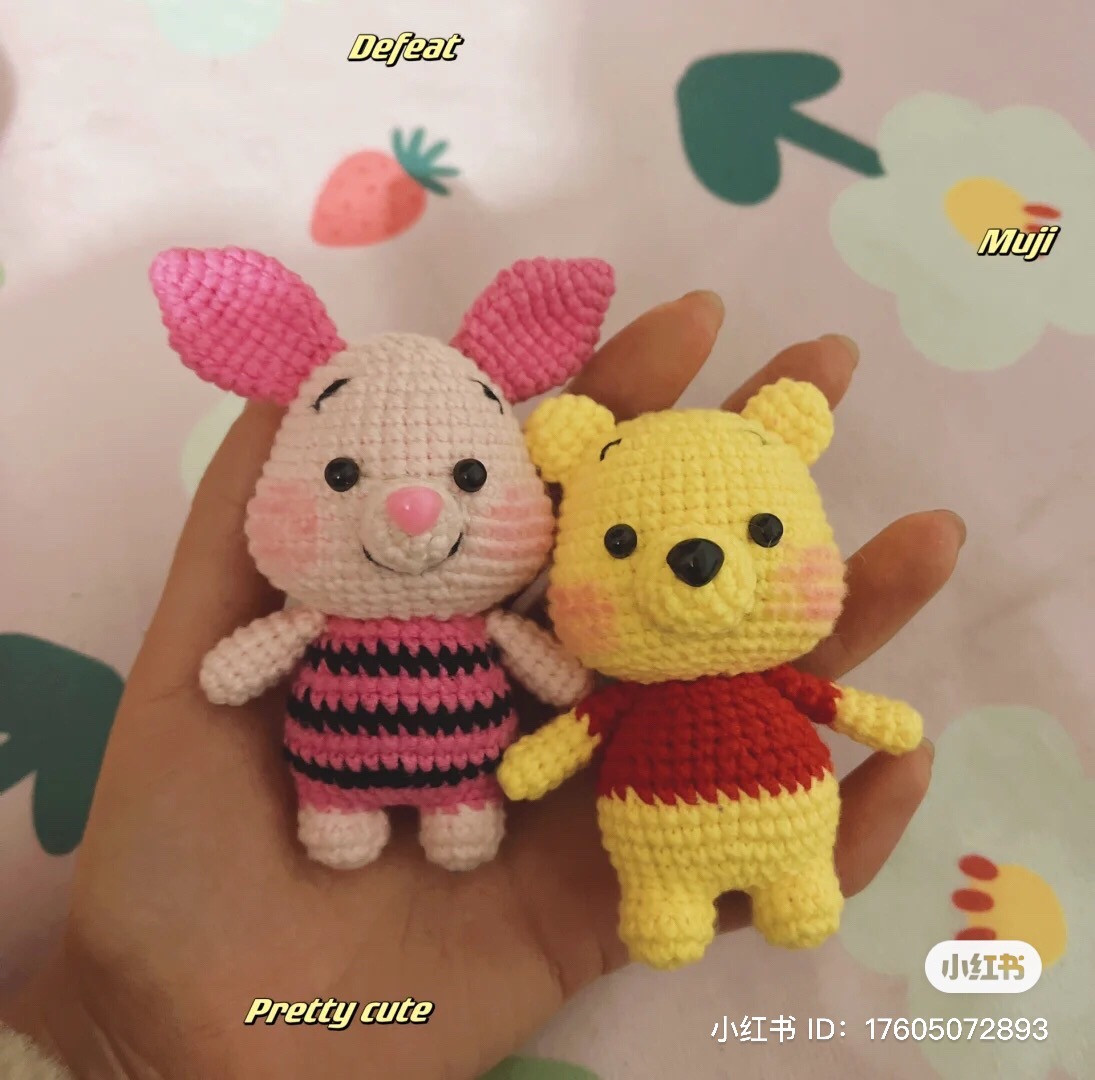 Hướng dẫn móc len Gấu Pooh và Lợn Heehee dễ thương