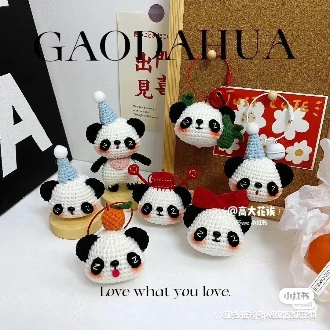 Hướng dẫn móc len Gấu trúc panda dễ thương, chart chi tiết từng phần