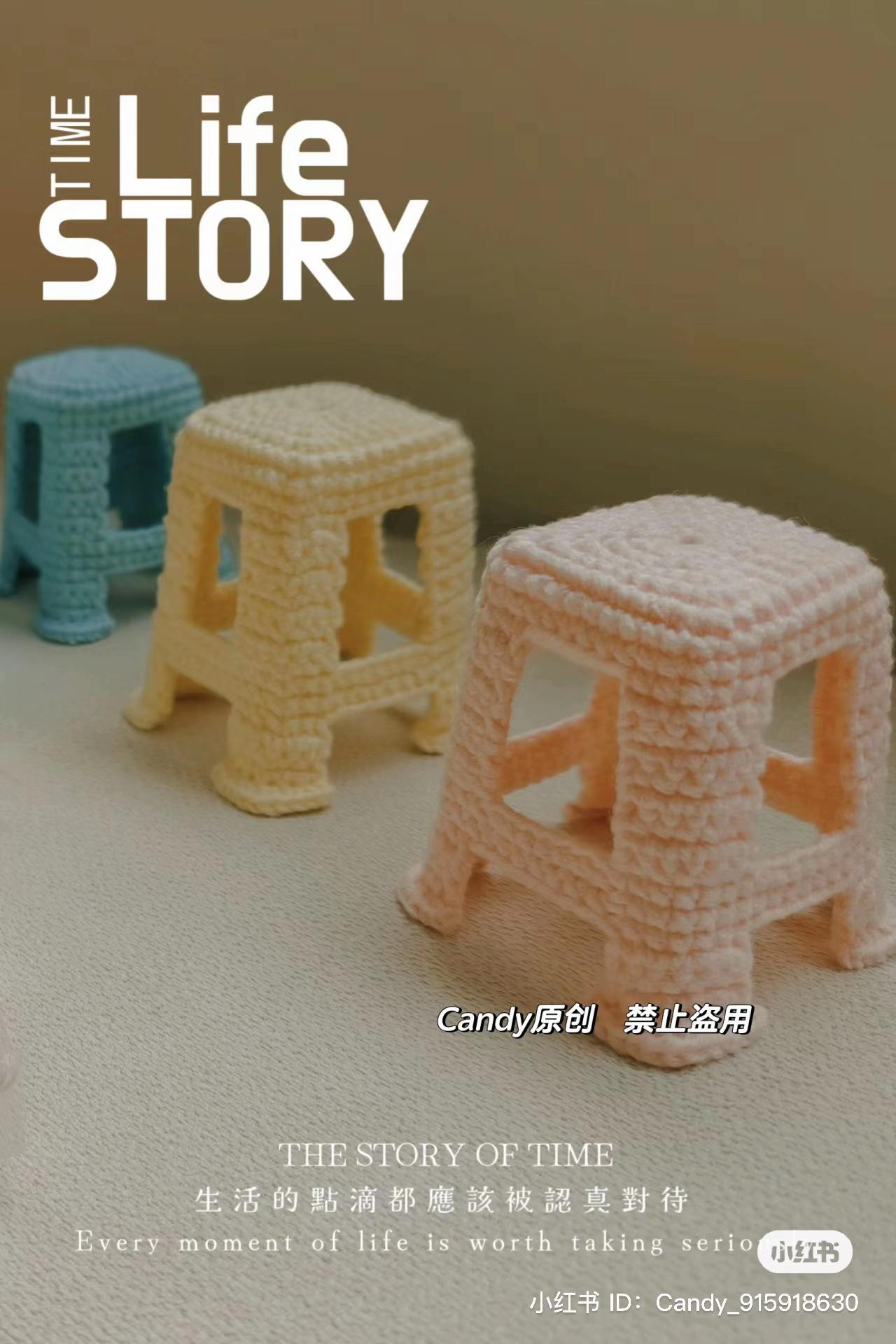 Hướng dẫn móc len ghế nhựa mini màu sắc dễ thương, mẫu đồ decor handmade