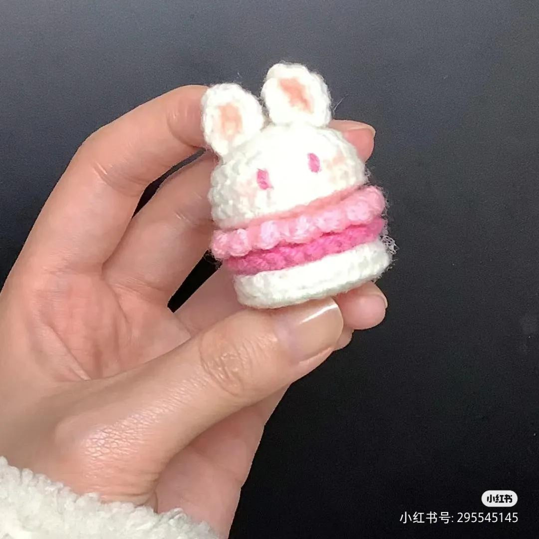 Hướng dẫn móc len Hamburger Thỏ màu hồng trắng dễ thương