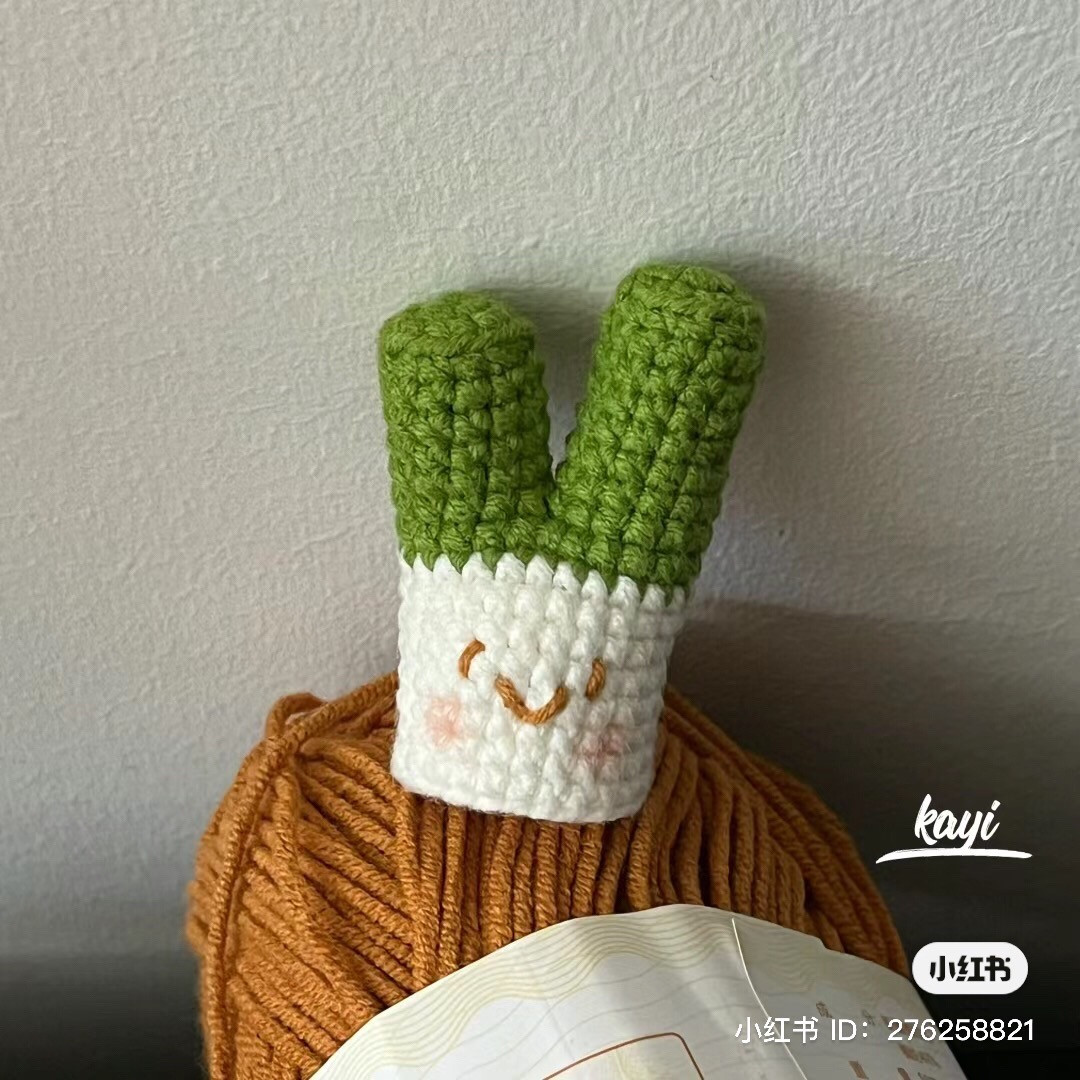 Hướng dẫn móc len Hành lá xanh trắng dễ thương