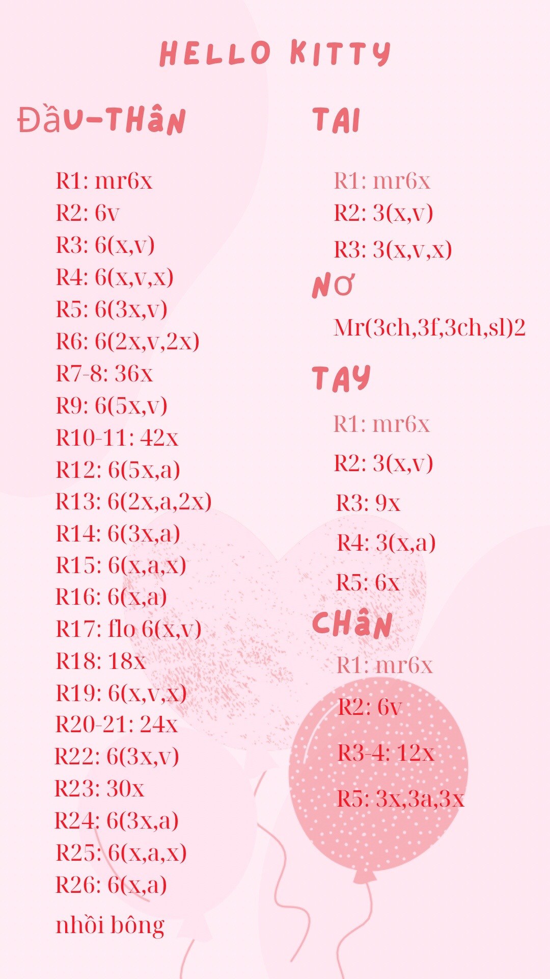 Hướng dẫn móc len Hello Kitty phiên bản may mắn với nơ vàng