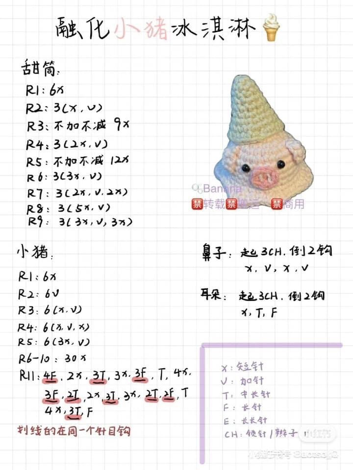 Hướng dẫn móc len Hello Kitty pudding, cá hề và kẹo