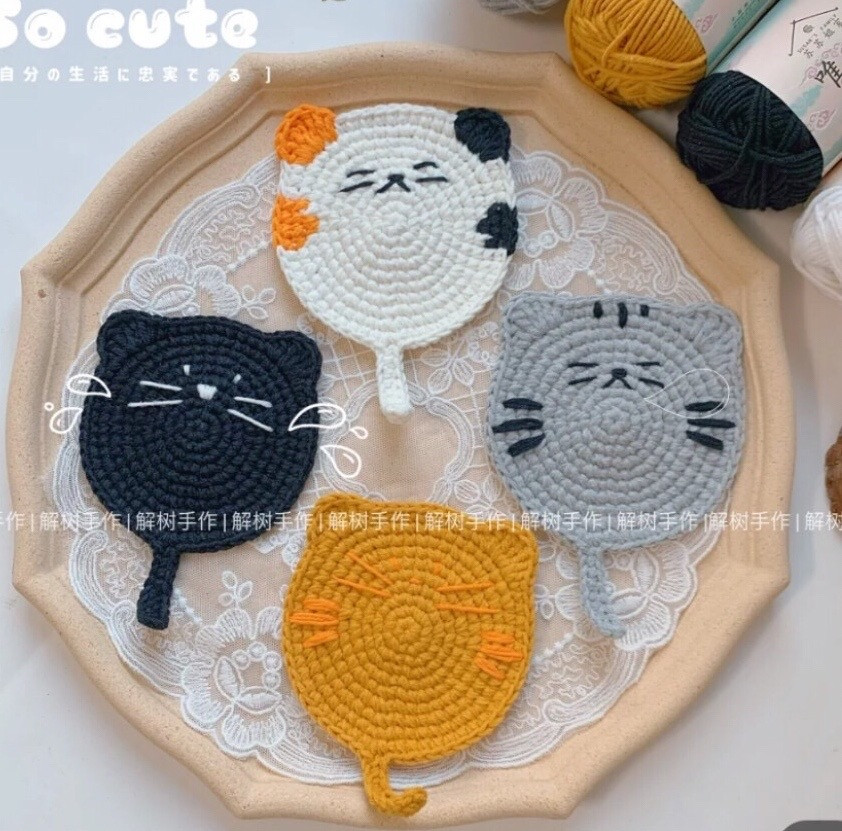 Hướng dẫn móc len hình mèo dễ thương