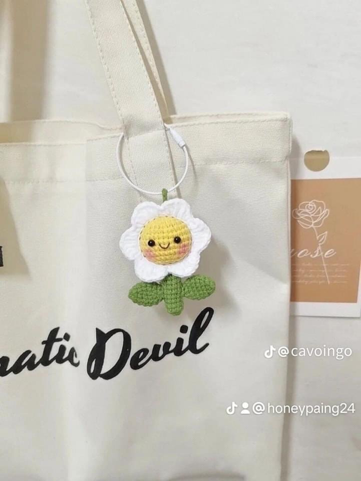 Hướng dẫn móc len hoa cúc mặt cười dễ thương