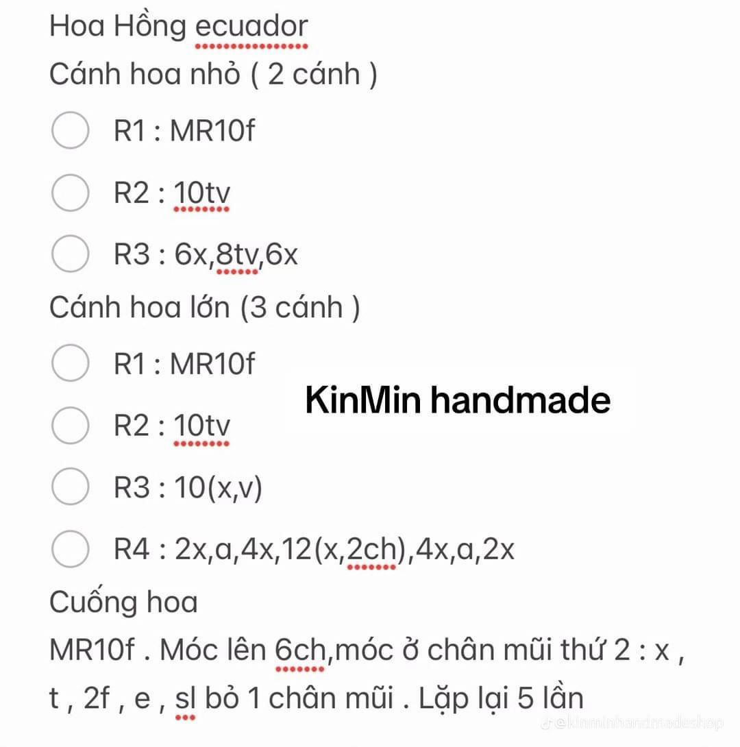 Hướng dẫn móc len Hoa Hồng Pháp và Mini chi tiết