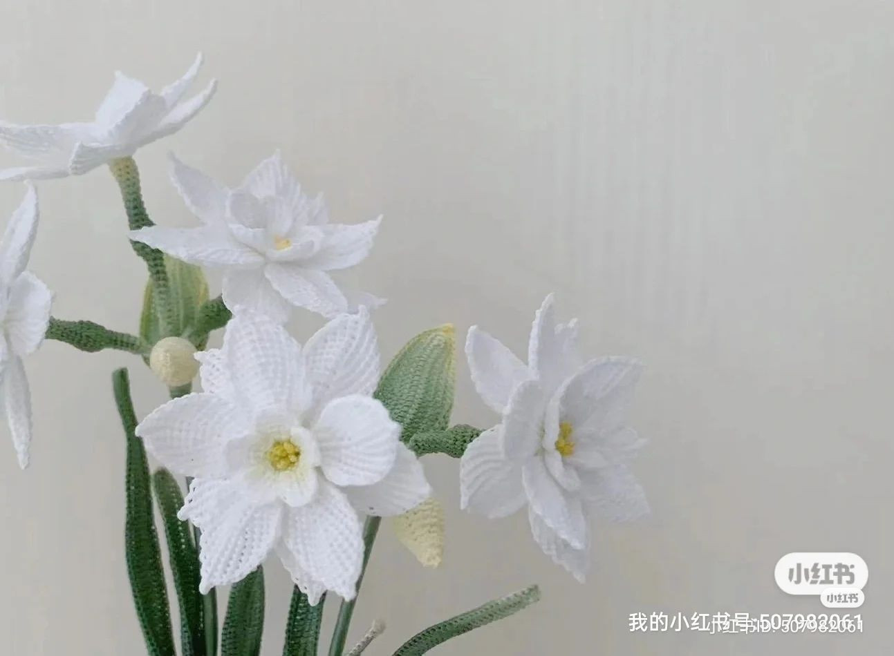 Hướng dẫn móc len hoa thủy tiên trắng tinh tế