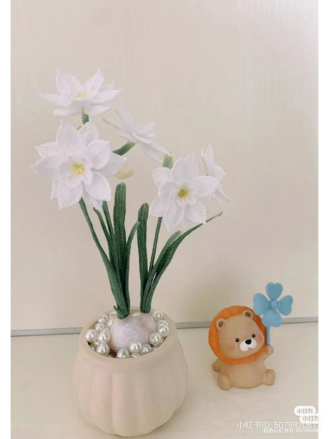 Hướng dẫn móc len hoa thủy tiên trắng tinh tế