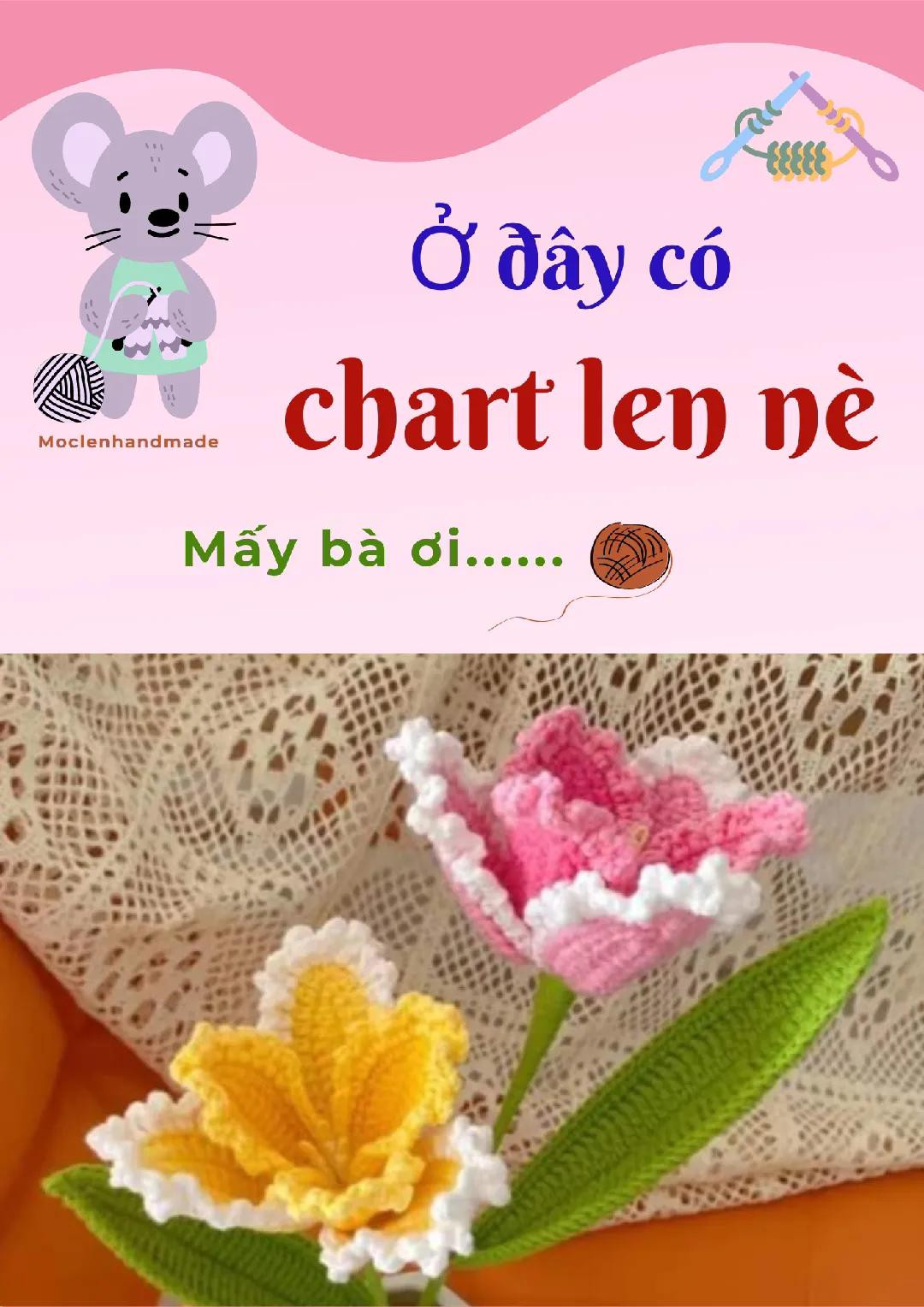 Hướng dẫn móc len hoa Tulip Việt chi tiết