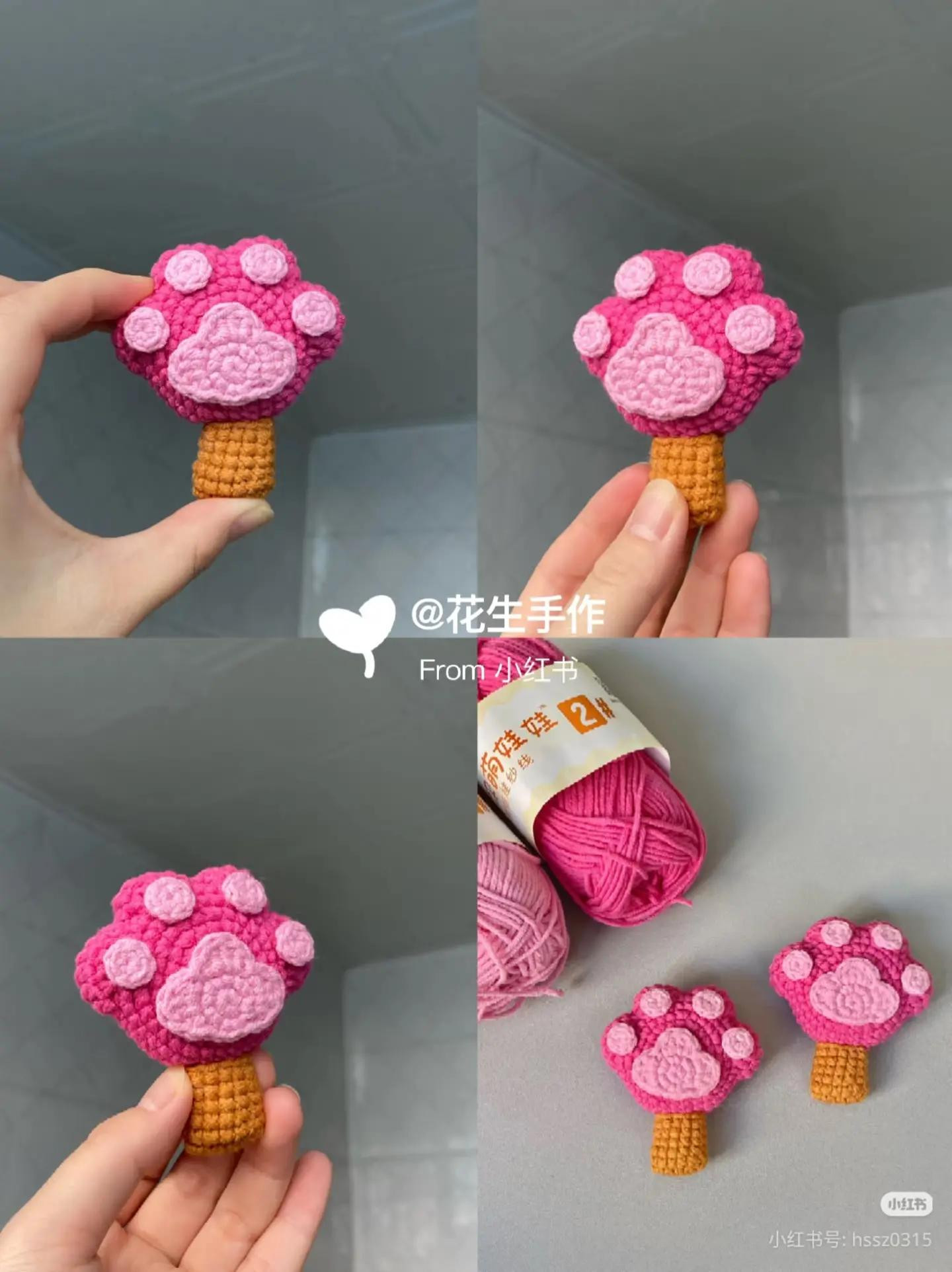 Hướng dẫn móc len Kem Móng Vuốt màu hồng dễ thương