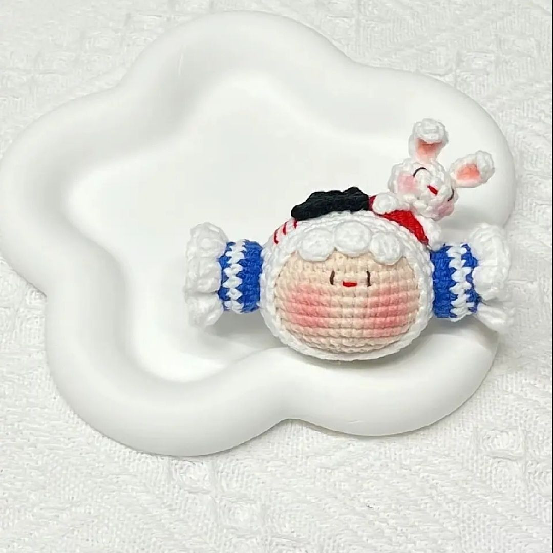 Hướng dẫn móc len kẹo búp bê đầu thỏ