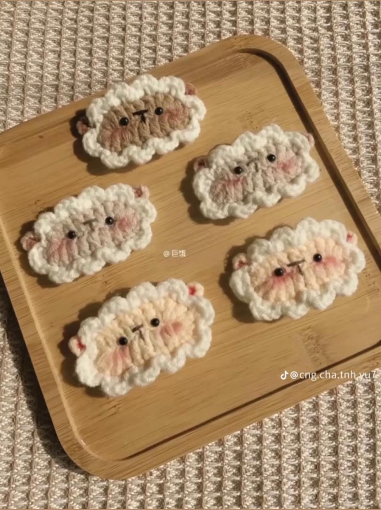 Hướng dẫn móc len kẹp tóc Bò Hóng, nơ và phụ kiện dễ thương