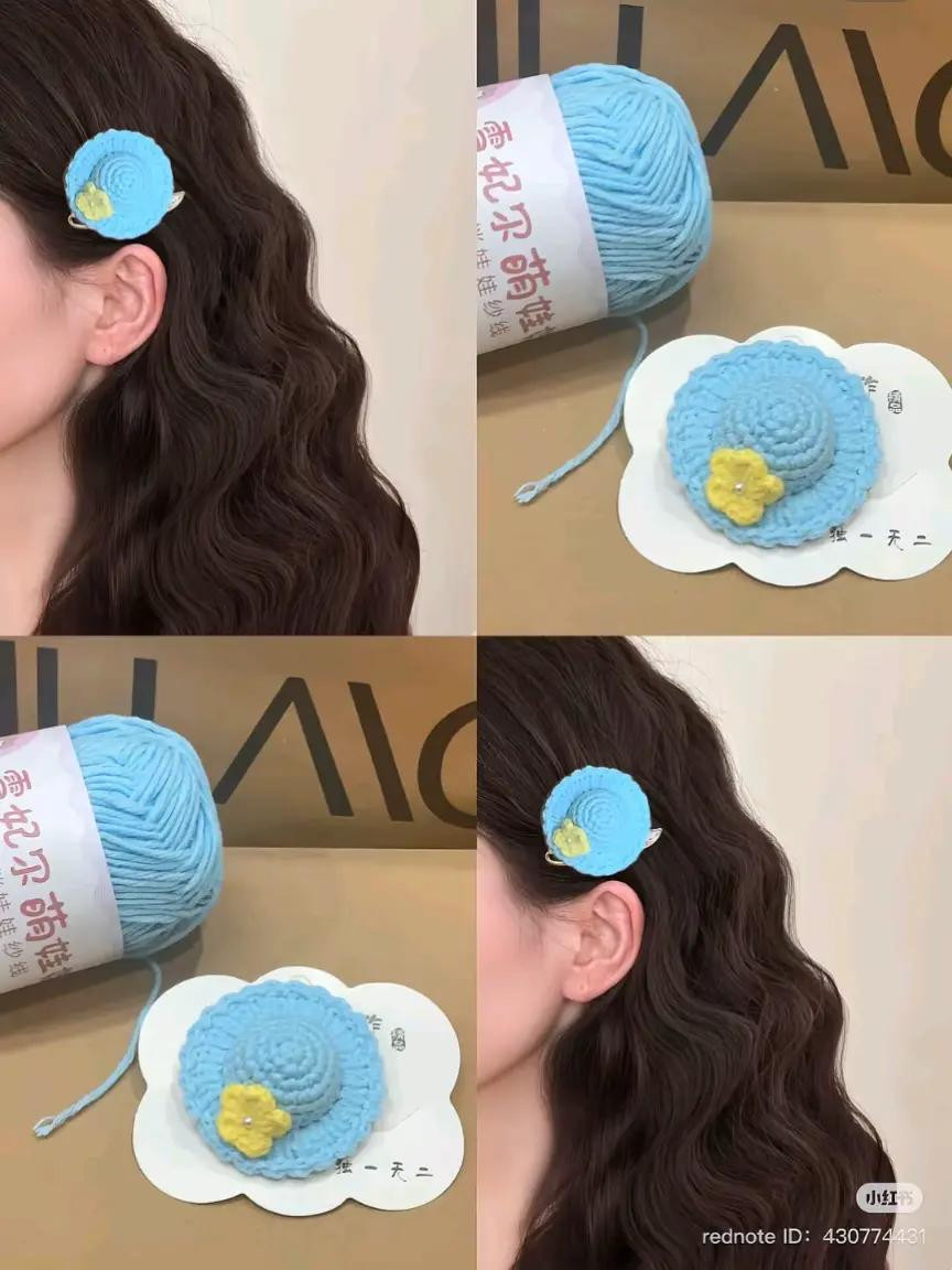 Hướng dẫn móc len kẹp tóc nơ và mũ xinh xắn cho bé