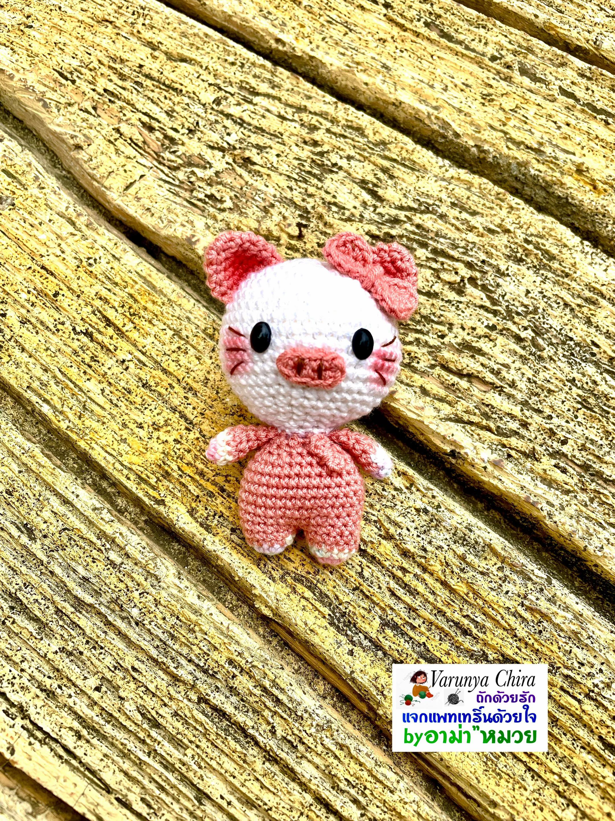 Hướng dẫn móc len Kitty Pig dễ thương