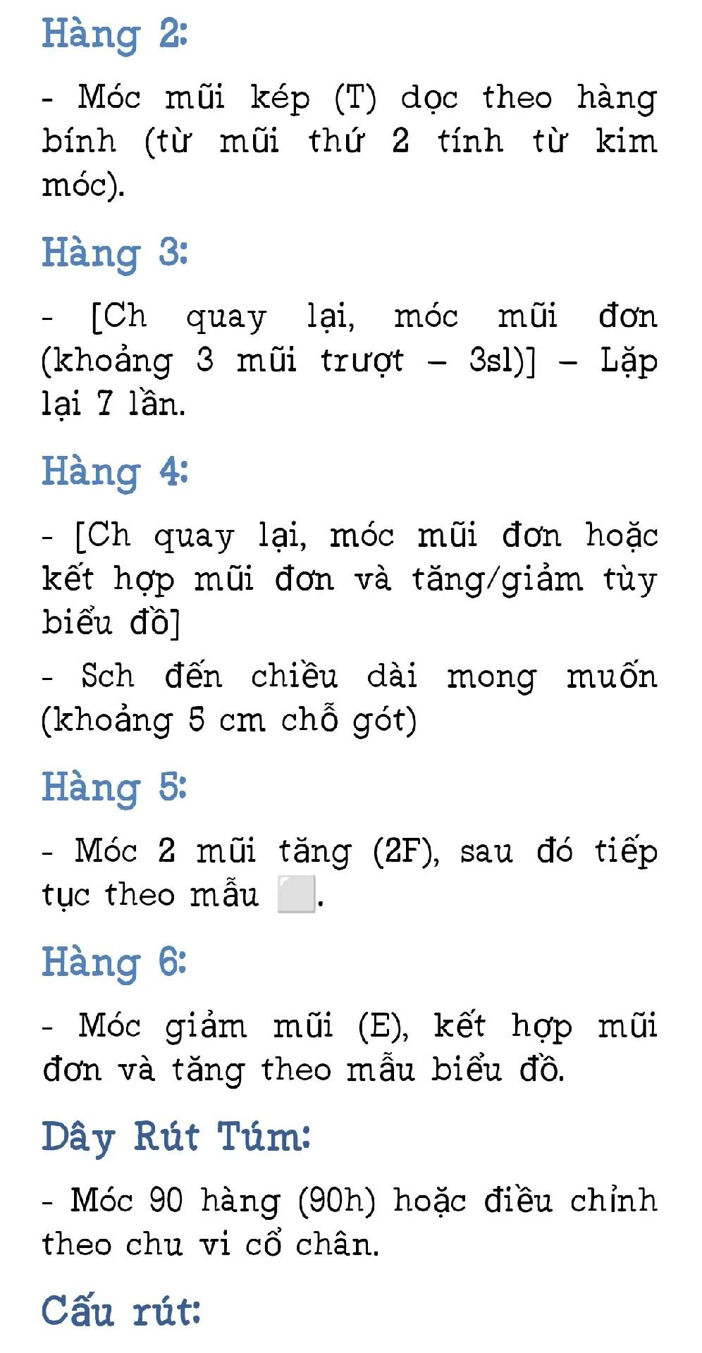 Hướng dẫn móc len Leg Warmer (Ủng chân) sọc nhiều màu