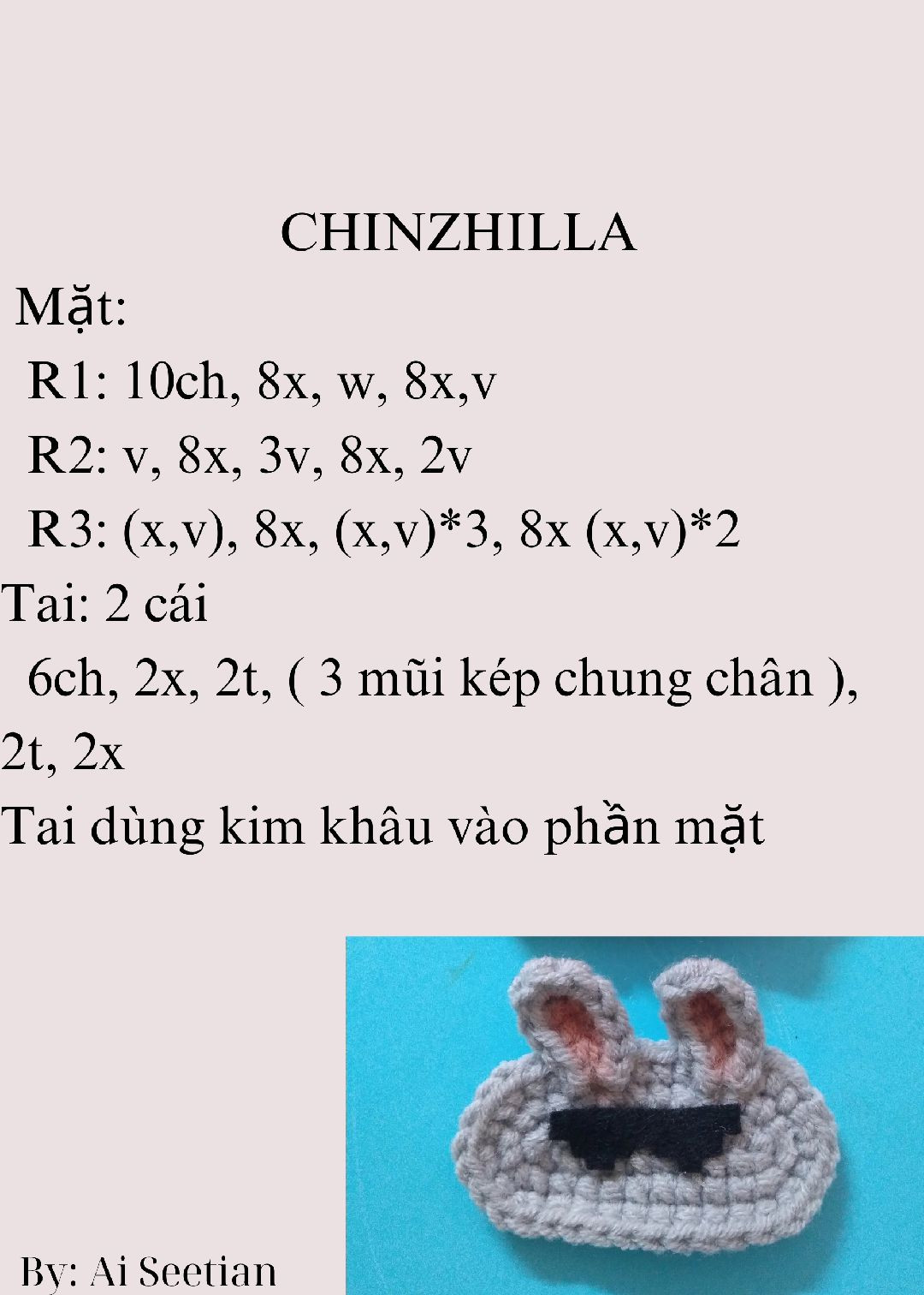 Hướng dẫn móc len mặt sư tử và sóc chuột Chinchilla