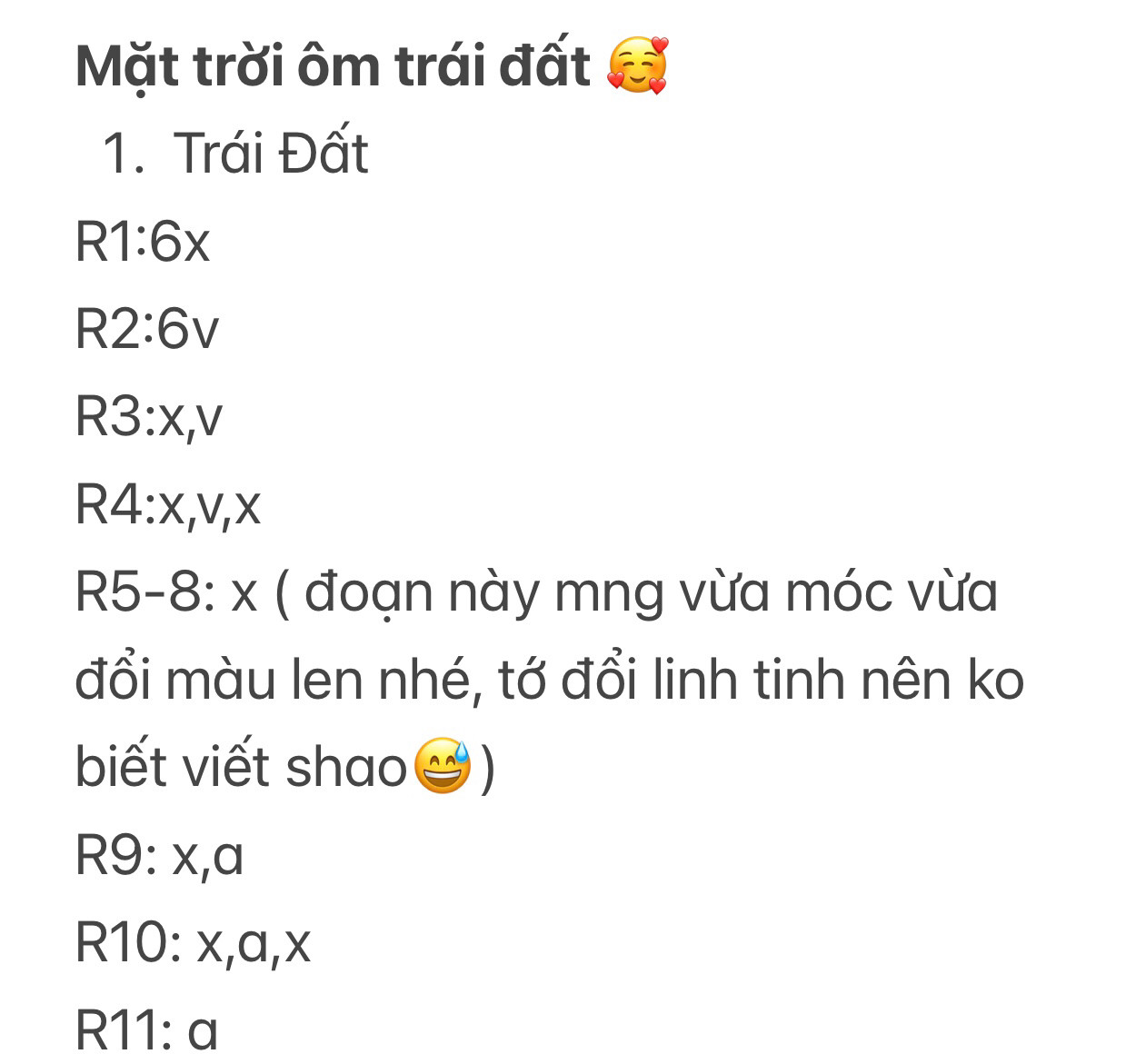 Hướng dẫn móc len Mặt trời ôm Trái đất dễ thương