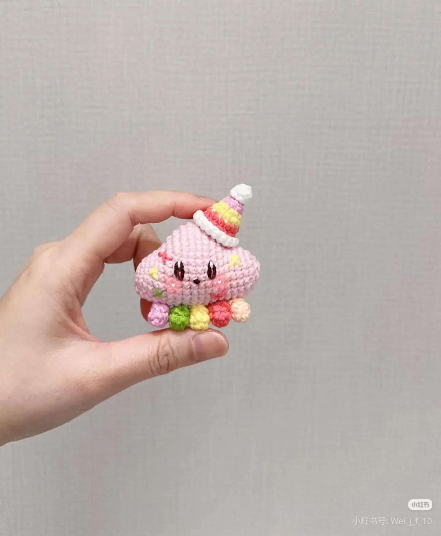 Hướng dẫn móc len Mây Mưa màu hồng dễ thương