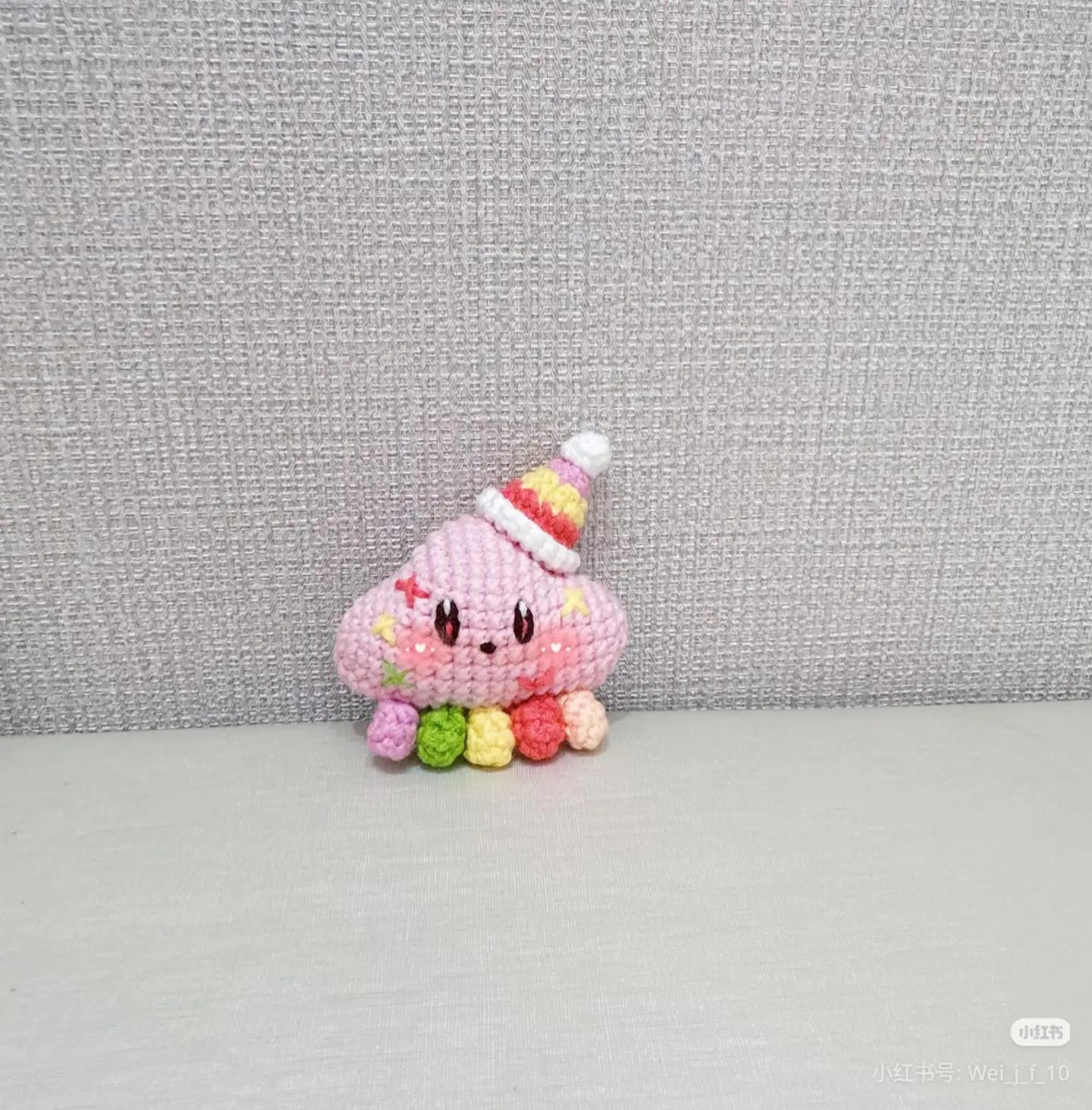 Hướng dẫn móc len Mây Mưa màu hồng dễ thương