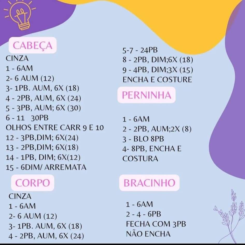 Hướng dẫn móc len Mini Elefante (Chú voi mini) màu xám